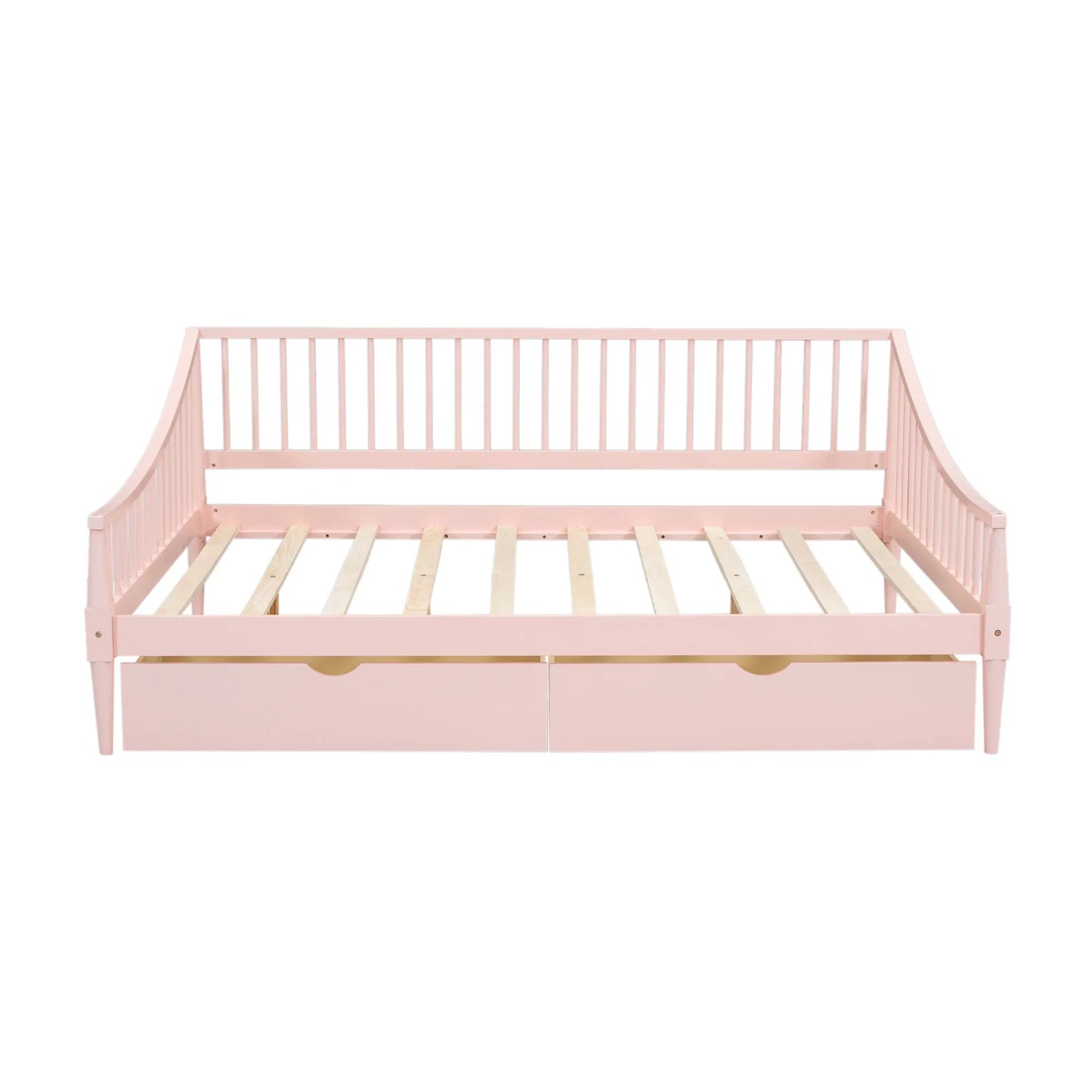 Full Size Daybed Pink - Storage Drawers & Support Legs Kids Bed - Shello's Creative Boutique