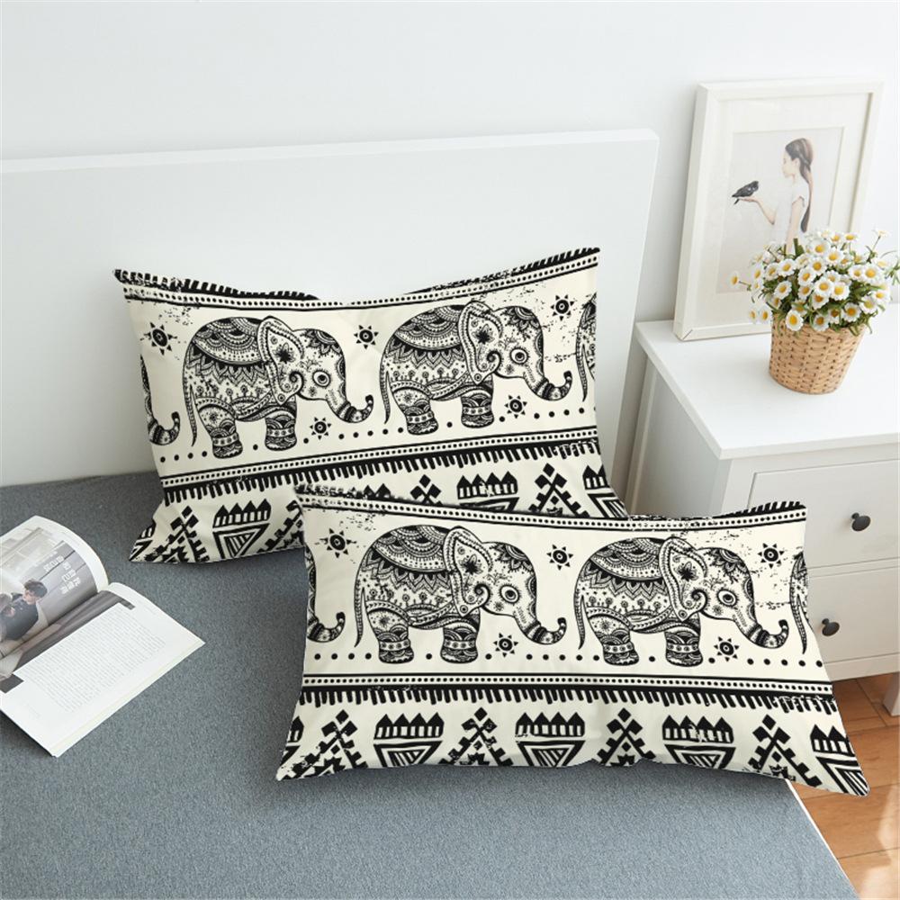 Bedding Pillowcase Bohemian elephant 3D Print Pillow Case Pillow Bedding