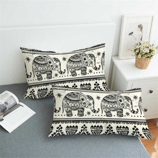 Bedding Pillowcase Bohemian elephant 3D Print Pillow Case Pillow Bedding - Shello's Creative Boutique
