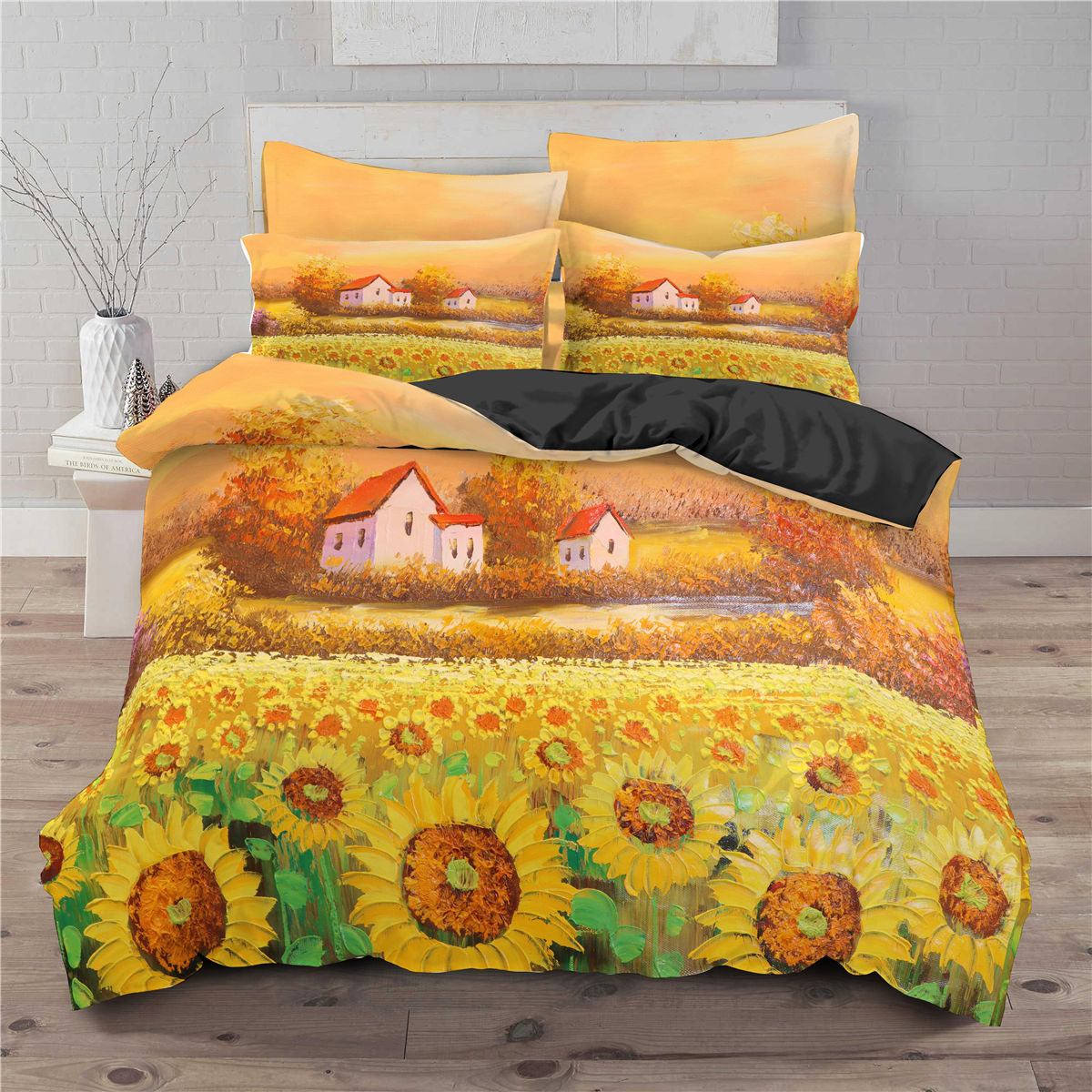 Sunflower 3D digital print set of 3 pieces/2 pieces eprolo