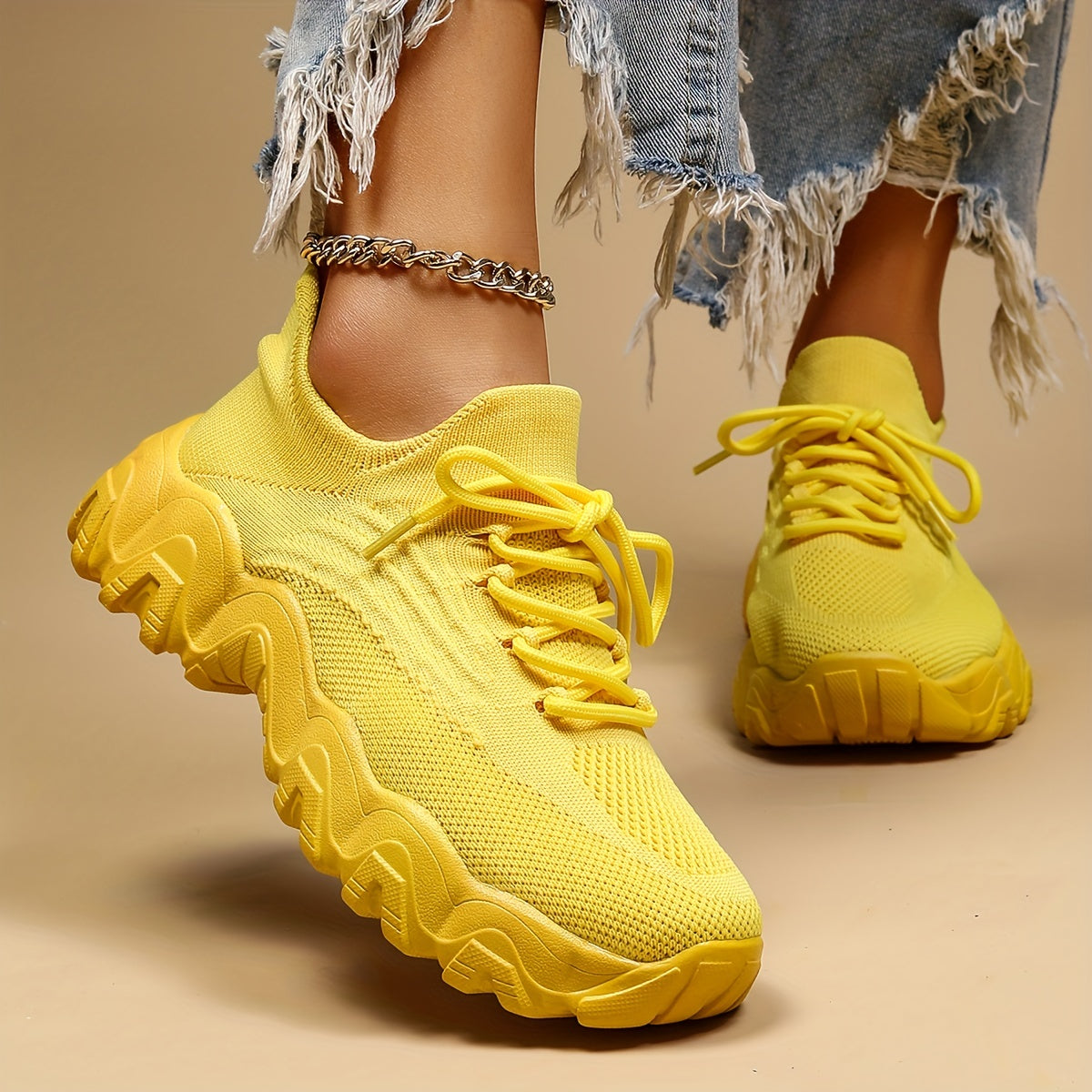 Women'S Casual Sports Sneakers, Striped Low Top Slip-On Shoes with Round Toe, Non-Slip Rubber Sole, Fabric Upper & Inner, All-Season Spring Footwear Shello's Creative Boutique