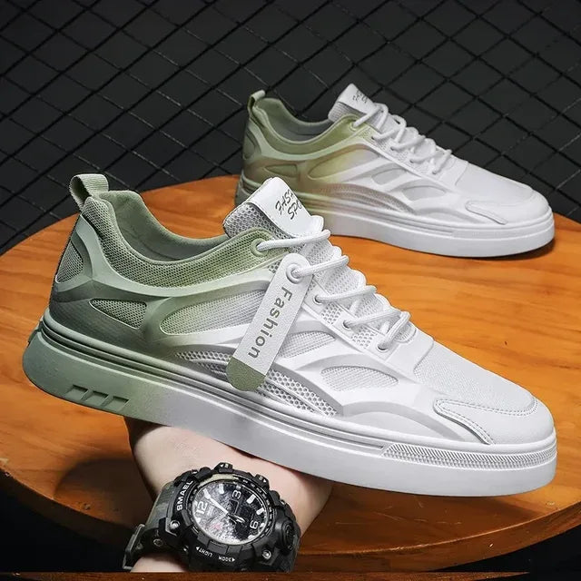 Fashion Men Casual Shoes Spring Men Sneakers Men Vulcanize Shoes White All-match Shoes Male Flats Lace-up Platform Tennis Shoes - Shello's Creative Boutique