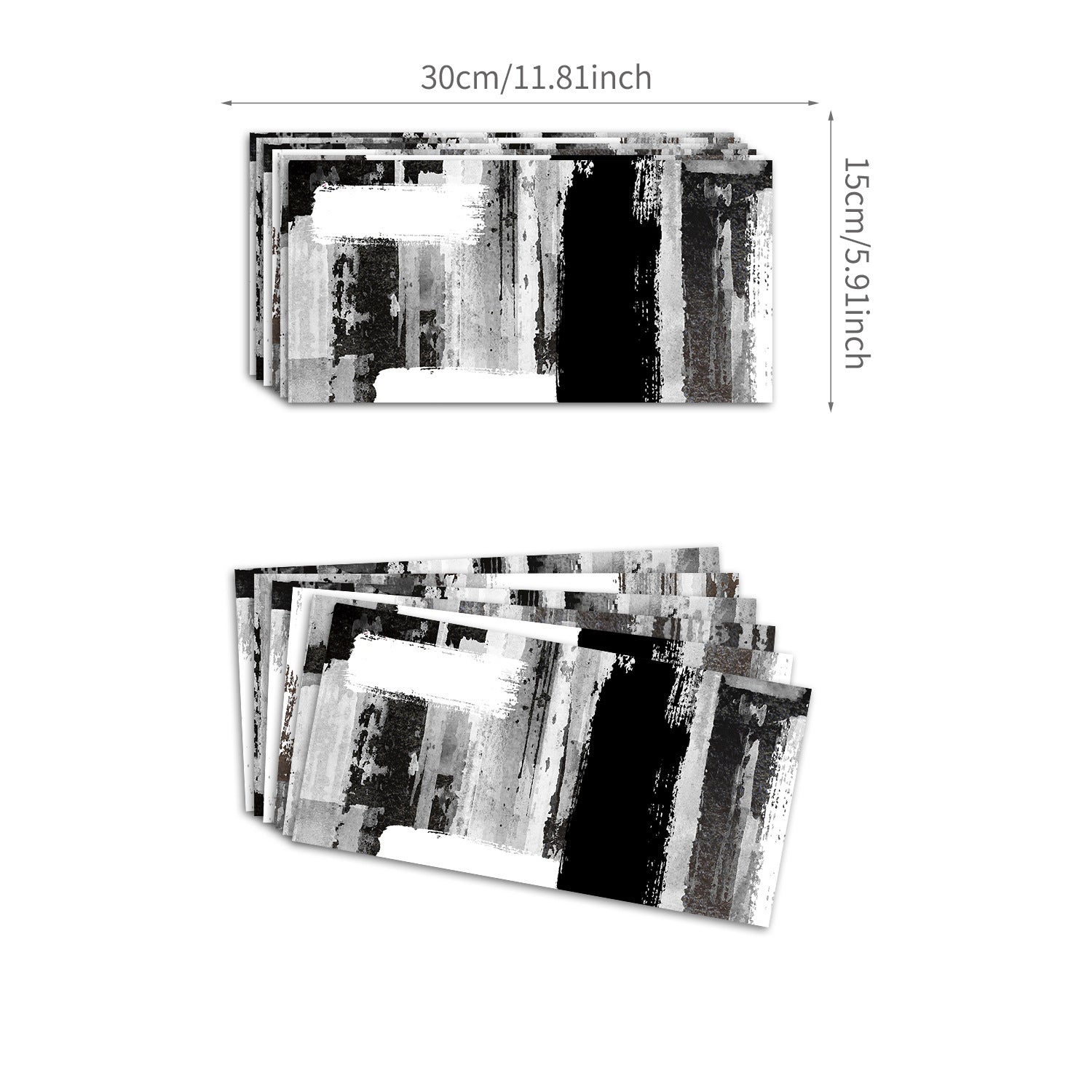 Funlife Black And Gray Style Thickened Brick Stickers Home Renovation Bathroom Wall Decoration Waterproof Stickers