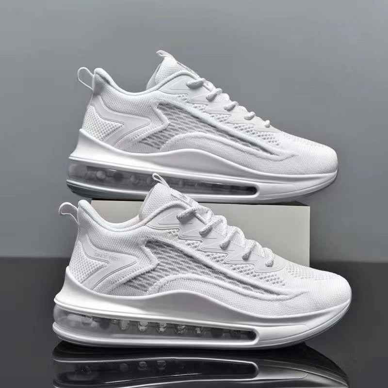 Flyknit Height Increasing Running Shoes for Men - Spring New Shock-Absorbing Air Cushion Sports Shoes