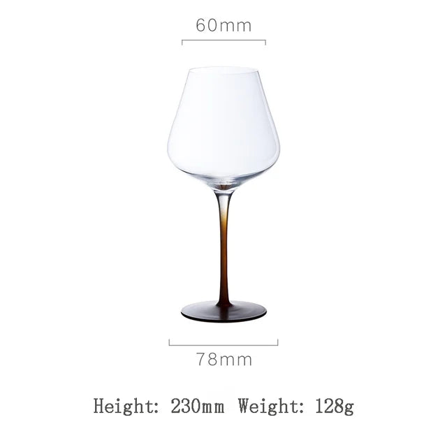Black and Red Bow Tie Burgundy Wine Glass Pot Belly Home Kitchen Light Luxury Lead-free Crystal Color Glass Wine Original Goblet eprolo