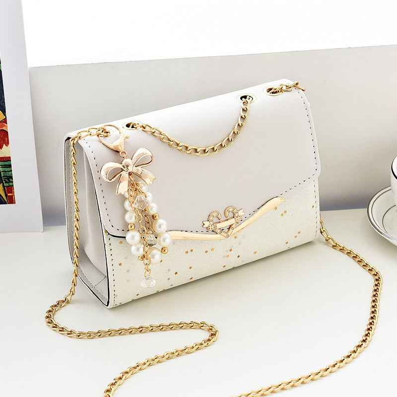 Korean Sequin Crossbody Bag for Women - Stylish Single Shoulder Mobile Wallet Bag