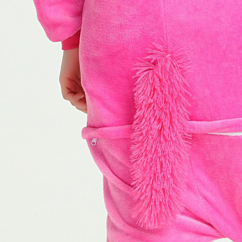 Flannel Cartoon Animal Onesie Pajamas - Cozy One-Piece for Adults & Teens