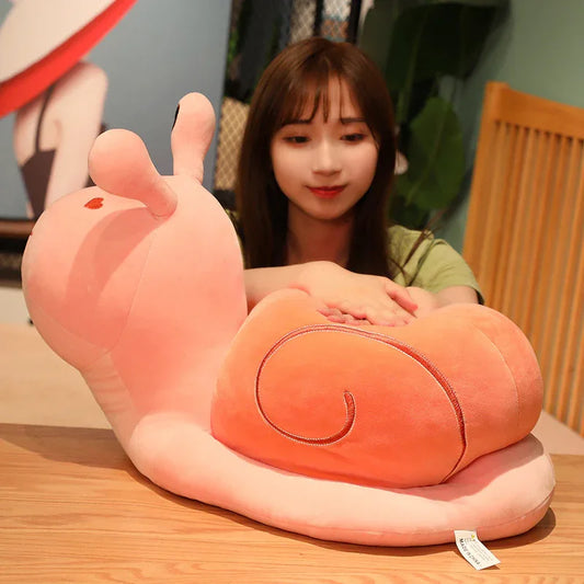 Cute Snail Plush Pillow - Soft Cuddle Cushion for Bedroom Decor - Shello's Creative Boutique