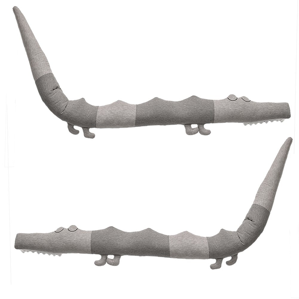 Soft Crocodile Plush Pillow - Bed Rails Crib Bumper Animal Shape Nursery Cradle Decor, Best Gift For Baby Toddler and Children eprolo