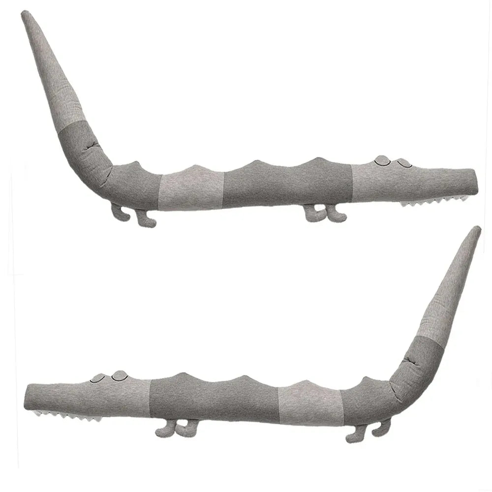 Crocodile Plush Crib Bumper Pillow - 185cm Soft Bed Rail Guard for Baby & Toddler | Nursery Decor - Shello's Creative Boutique
