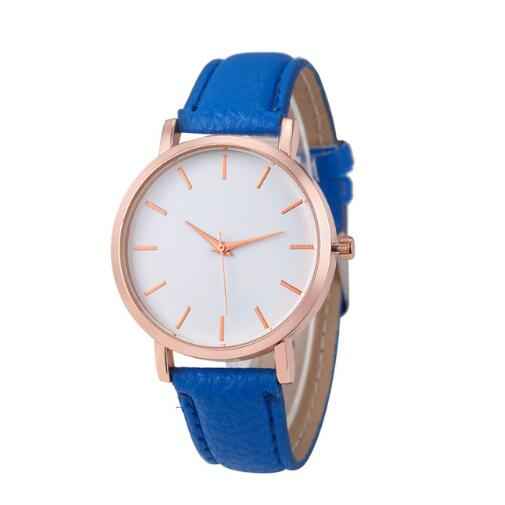 Men Leather Stainless Quartz Wrist Watches Women