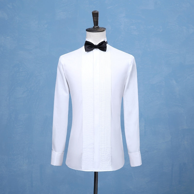 Groom Tuxedos Shirts Best Man Groomsmen White Black or Red Men Wedding Shirts Formal Occasion Men Shirts Shello Creative Boutique