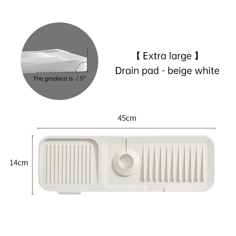 Silicone Drain Pad Faucet Drain Pad Kitchen Countertop Sink Drain Splash Proof Device eprolo