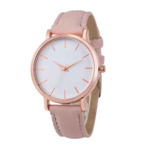 Men Leather Stainless Quartz Wrist Watches Women
