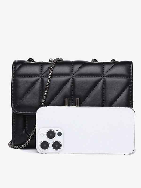 Diamond Chain Shoulder Bag - Fashionable Crossbody Bag with Large Capacity