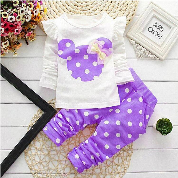 Girls Clothing Sets Winter Girls Clothes Set T-shirt+pants 2 pcs Kids Clothes Girl Sport Suit Children Clothes 6M-24M eprolo