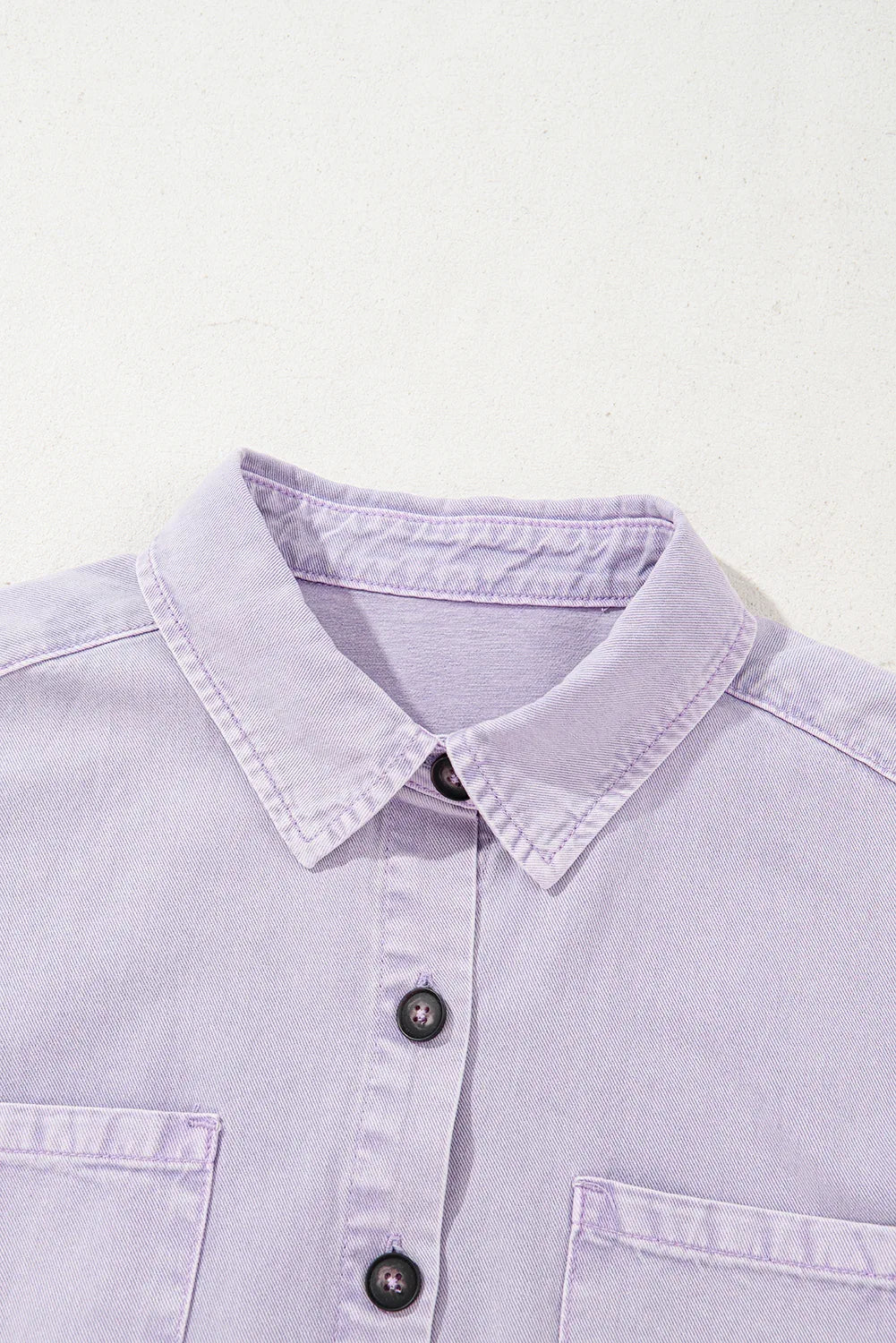 Pink Double Chest Pocket Denim Shirt Dress - Shello's Creative Boutique