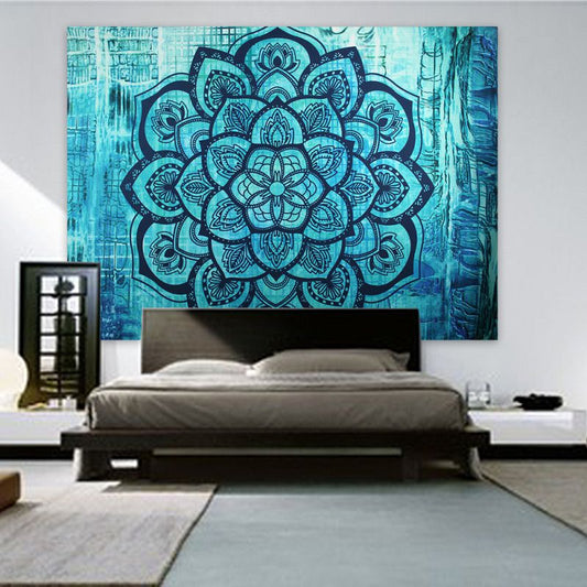 Bohemian Mandala Tapestry Sandy Beach Indian Picnic Rug Throw Travel Mattress Blanket Camping Tent Wall Decor Hanging Tapestries