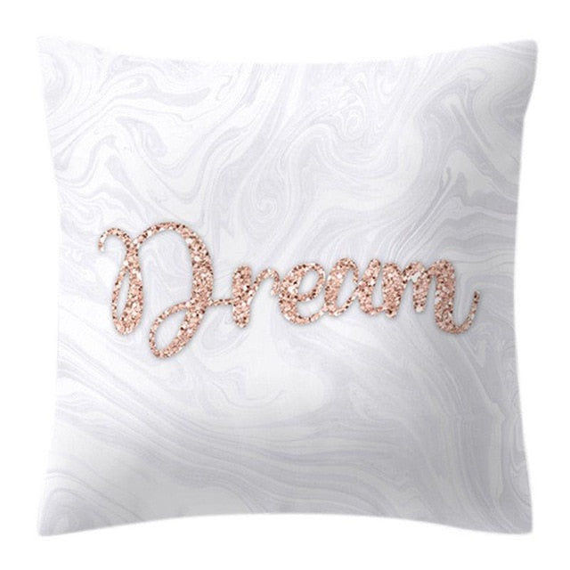 Rose Gold Pineapple Glitter Pillow Case - Glamorous 45x45cm Cushion Cover