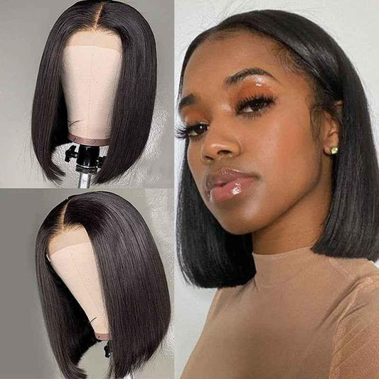 High Temperature Silk Lace Wig - Human Hair Alternative Bob for Black Women - Shello's Creative Boutique