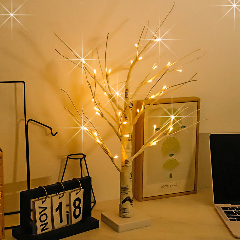LED Birch Tree Lights Christmas Epithelium Simulation Luminous Tree Lights USB Landscape Decoration Night Lights eprolo