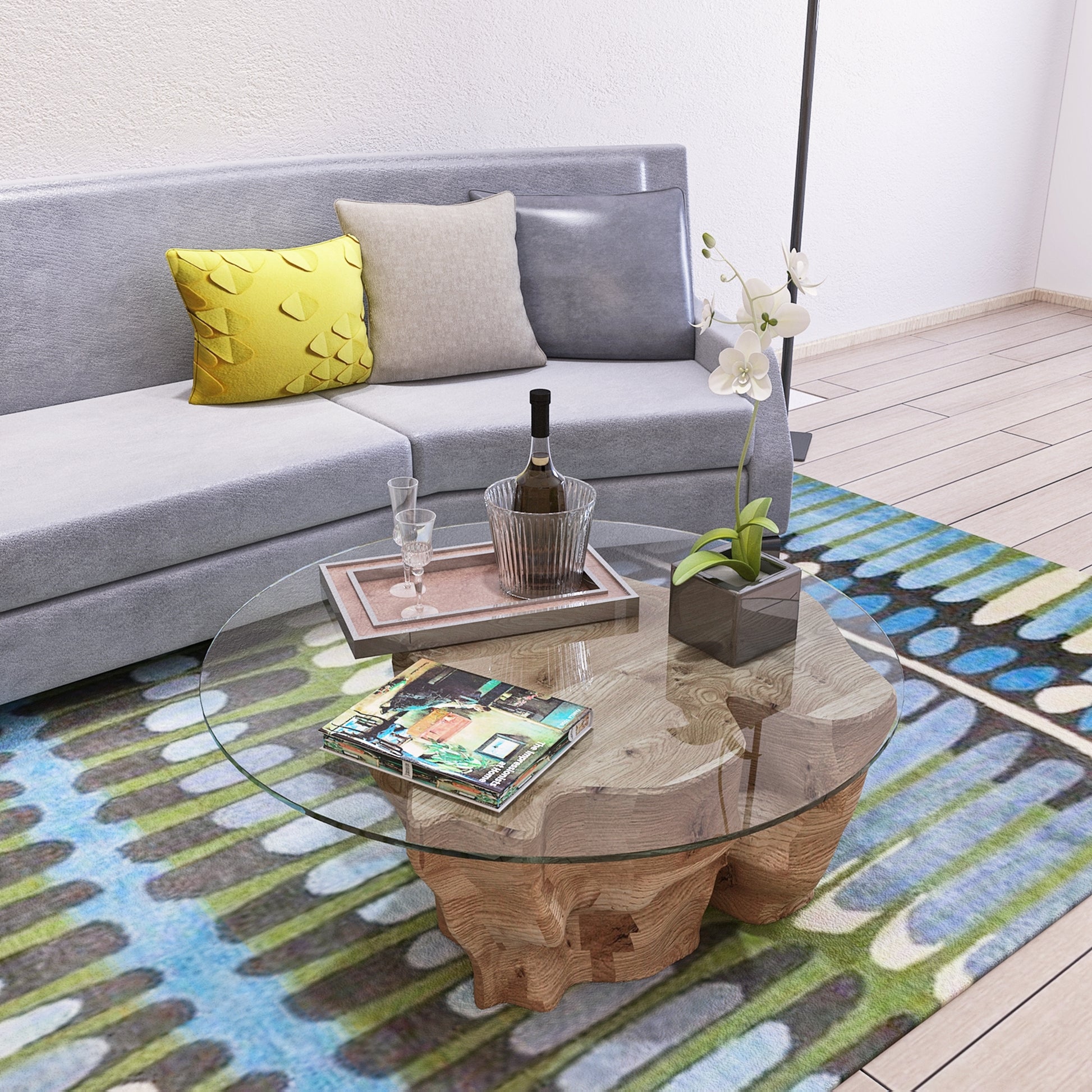 36" Inch Round Tempered Glass Table Top Clear Glass 1/4" Inch Thick Flat Polished Edge eprolo