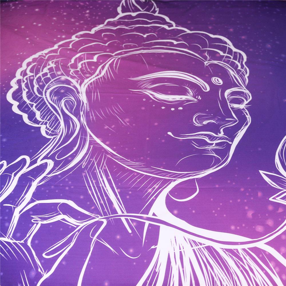 Bedding  Pillowcase Deep purple Buddha 3D Print Pillow Case Pillow Bedding