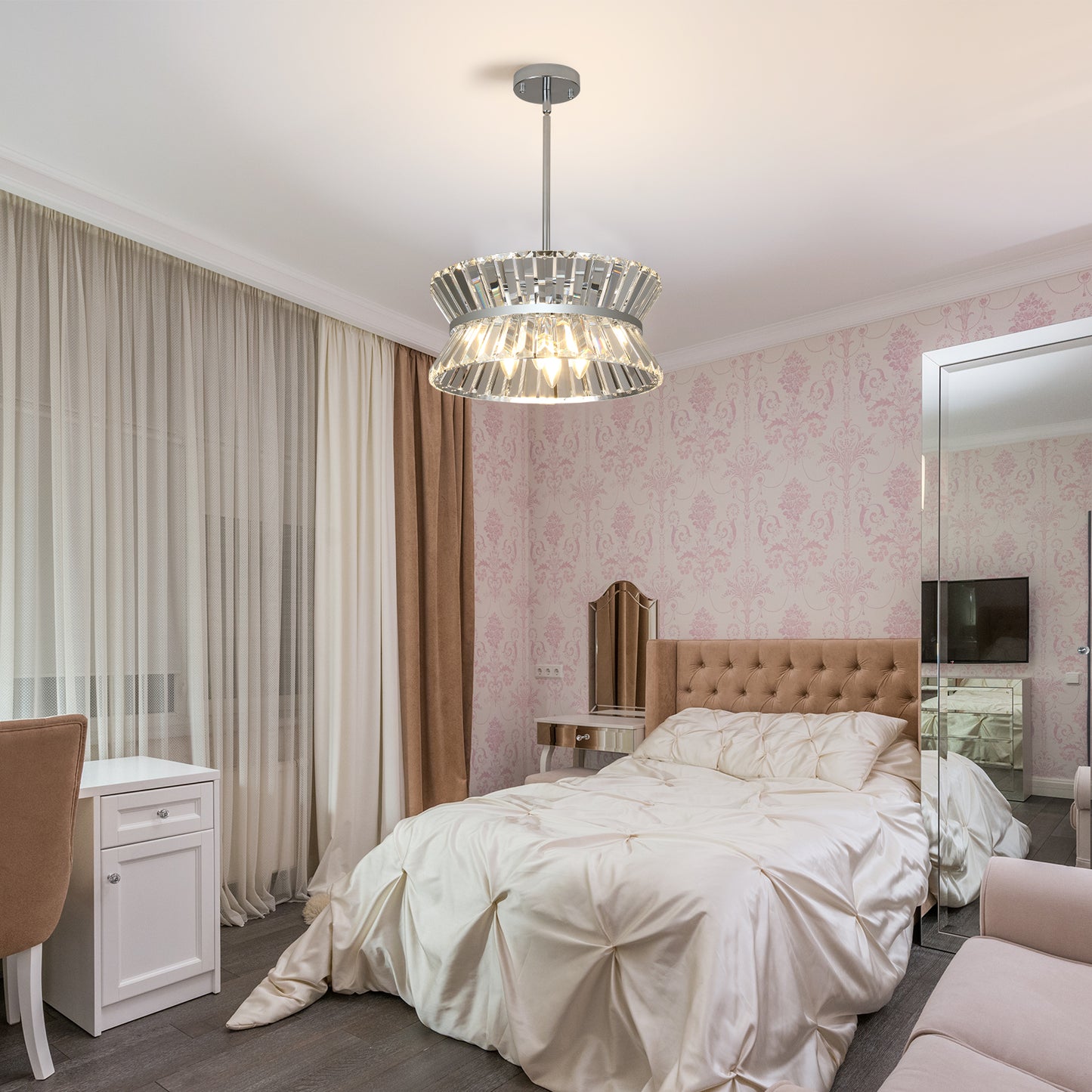 Modern Crystal Chandelier for Living-Room Round Cristal Lamp Luxury Home Decor Light Fixture eprolo