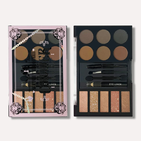 Eyeshadow eyebrow powder eyebrow cream comprehensive tray with tools - Shello's Creative Boutique