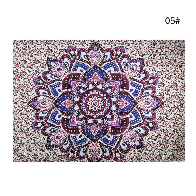Bohemian Mandala Tapestry Sandy Beach Indian Picnic Rug Throw Travel Mattress Blanket Camping Tent Wall Decor Hanging Tapestries