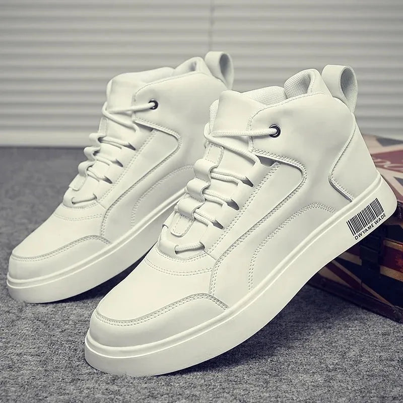 Brand Men's Sneakers Trendy High Top Casual Shoes Lace Up Flats Outdoor Trainer Shoes For Men White Tenis Shoes Zapatos Hombres eprolo