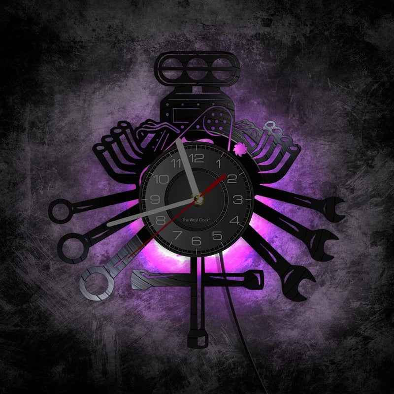 Phonograph Record Wall Clock Car Maintenance Decoration Personalized Wall Clock Wall Clock Wall Clock Hanging Decoration