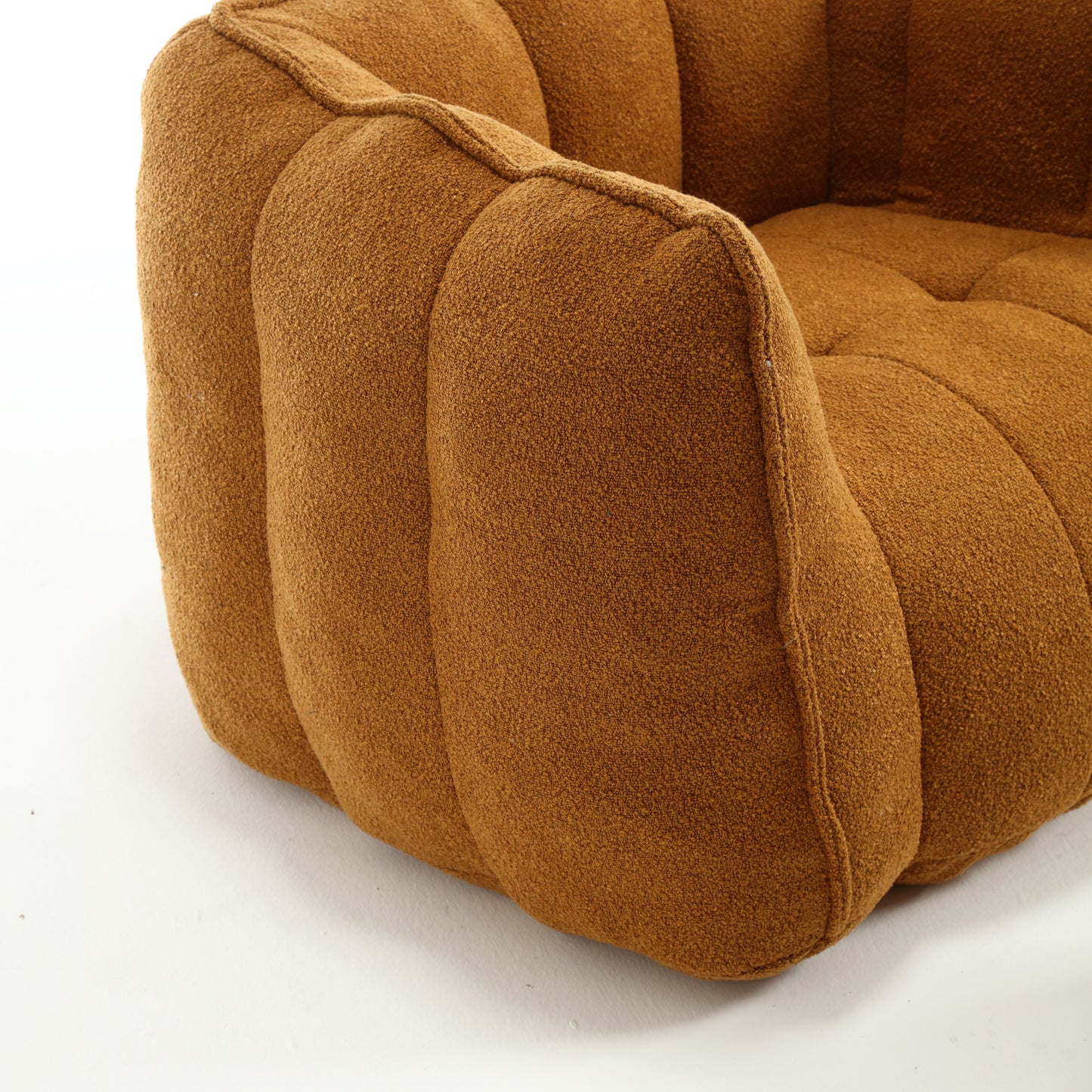 Soft Bean Bag Chair with High Resilient Foam(Chips)for living room and bedroom Comfortable Square Lazy Sofa with Footstool eprolo