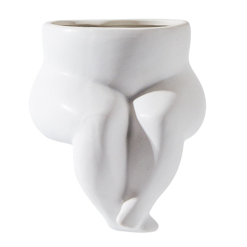Human Body Shape Flower Vase Nordic Ceramic Flower Pot Home Garden Room Art Decoration eprolo