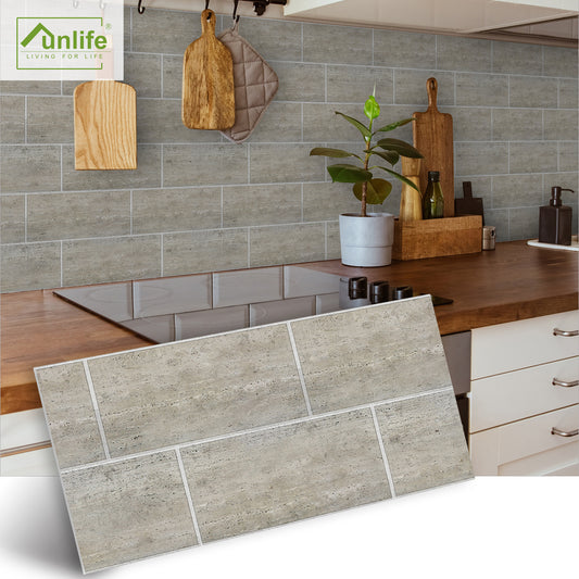 Funlife City Light Thickened Brick Stickers Brown Dirty-Resistant Kitchen And Bathroom Wall Decoration Self-Adhesive Wall Stickers