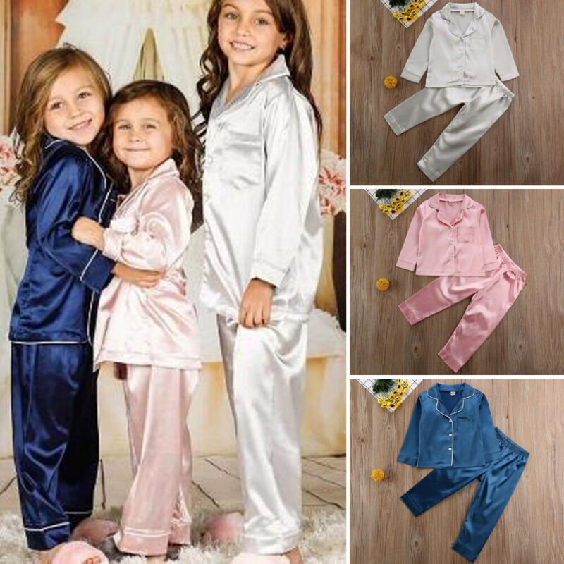 Kids Silk Satin Pyjama Set – Cosy Luxury for Autumn - Winter