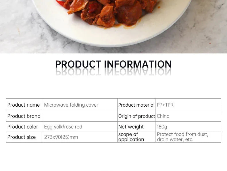 Collapsible Microwave Cover Lid Folding Plate Cover Colander Strainer Fruit Vegetables Washing Basket Plate Lid Kitchen Tools - Shello's Creative Boutique