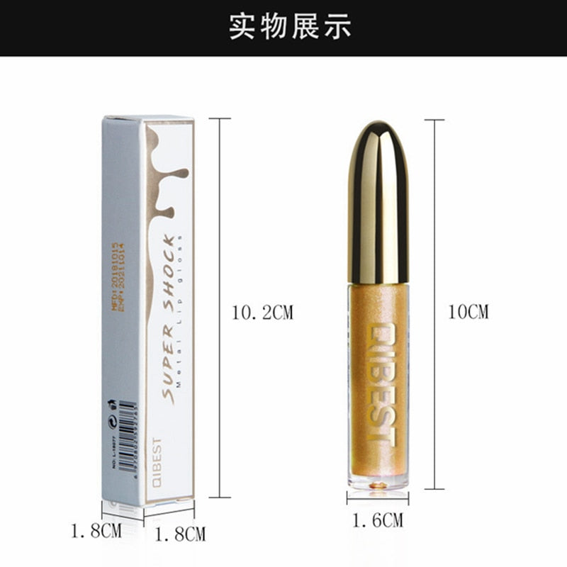 Lips Makeup Gloss Magic Lipstick Glitter Lip Black Purple Blue Gold Long Lasting Make Up Waterproof Metallic Liquid Lipsticks