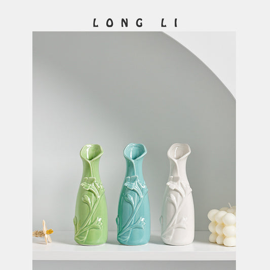 Aromatherapy Bottle Creative Home Mini Ceramic Vase Ornament Decoration Hydroponic Flower Arrangement Small Flower Butterfly eprolo