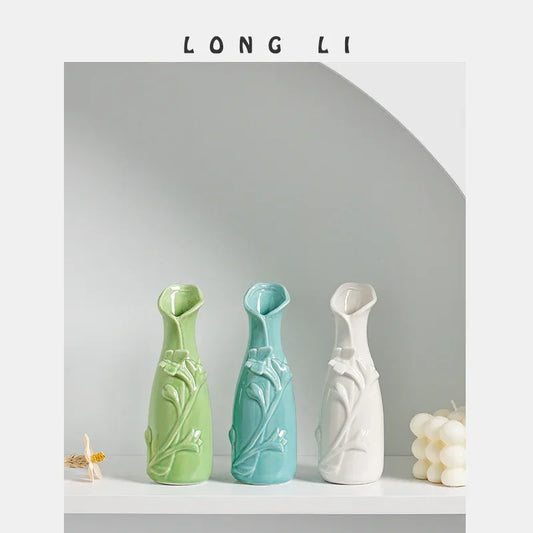 Aromatherapy Bottle Mini Ceramic Vase – Whimsical Butterfly Design - Shello's Creative Boutique