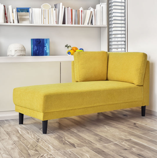 65" Mid-Century Modern Fabric Corner Lounge Chair Upholstered Indoor Chaise Lounge for Bedroom eprolo