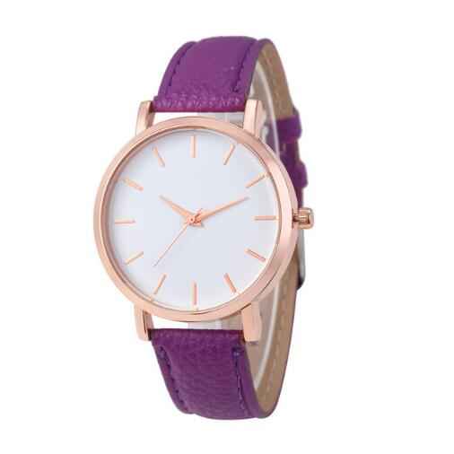Men Leather Stainless Quartz Wrist Watches Women