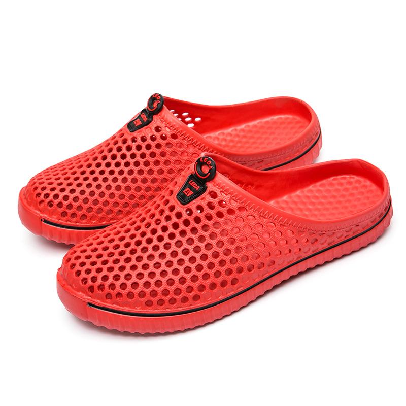 Summer Sandals Men Mesh Shoes Mules Clogs Breathable Beach Slippers Male Water Hollow Aqua Wading Chaussure Homme eprolo