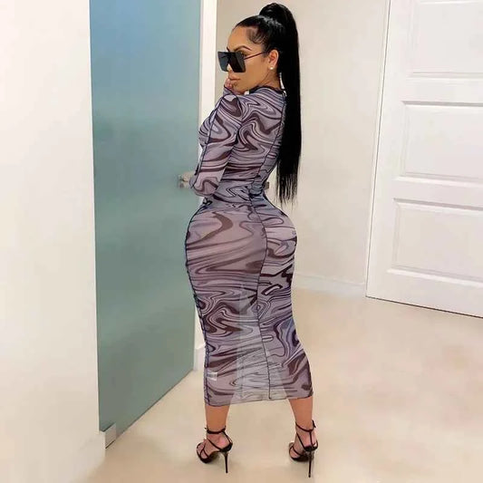 Sexy Mesh Dress for Women – Fall Fashion Party Wear