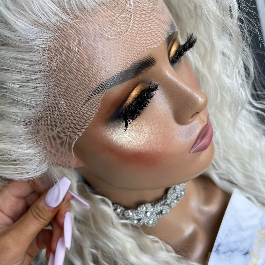 Wig Ladies Front Lace Chemical Fiber Long Curly Hair Set Wig Chemical Fiber Hair Wig Shello Creative Boutique