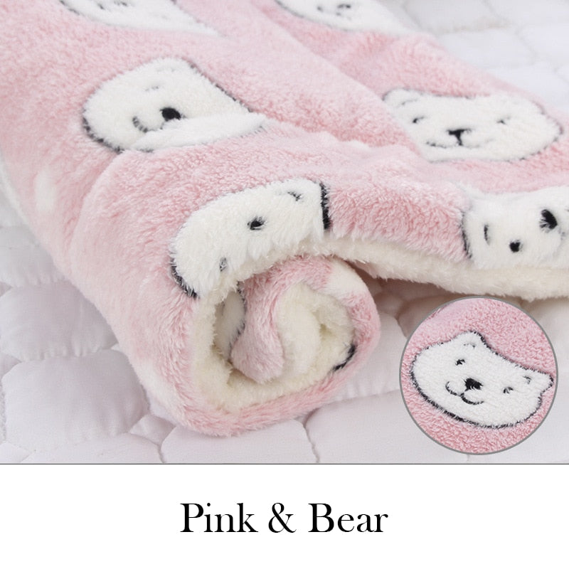 Soft Flannel Thickened Pet Soft Fleece Pad Pet Blanket Bed Mat For Puppy Dog Cat Sofa Cushion Home Rug Keep Warm Sleeping Cover eprolo
