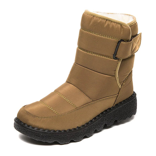 Winter New Snow Boots Women's High Top Waterproof Cotton Shoes Casual Short Tube Plush Plus Large Cotton Boots 43 Amazon - Shello's Creative Boutique