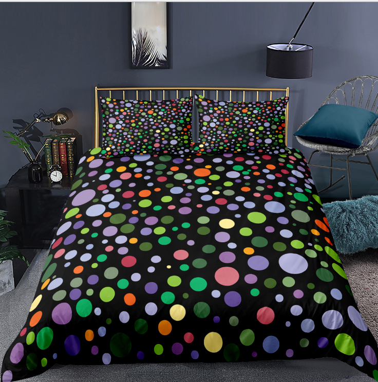 3D digital printing bedding home textile three piece quilt cover star dot eprolo