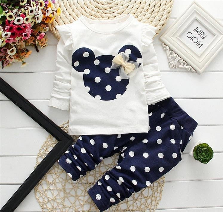 Girls Clothing Sets Winter Girls Clothes Set T-shirt+pants 2 pcs Kids Clothes Girl Sport Suit Children Clothes 6M-24M eprolo