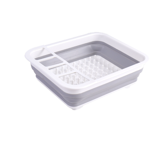 Foldable Dish Rack Kitchen Storage Water Leakage Plastic Tableware Bowl Dinnerware Drain Bowl Tray Home Drying Rack Washable eprolo
